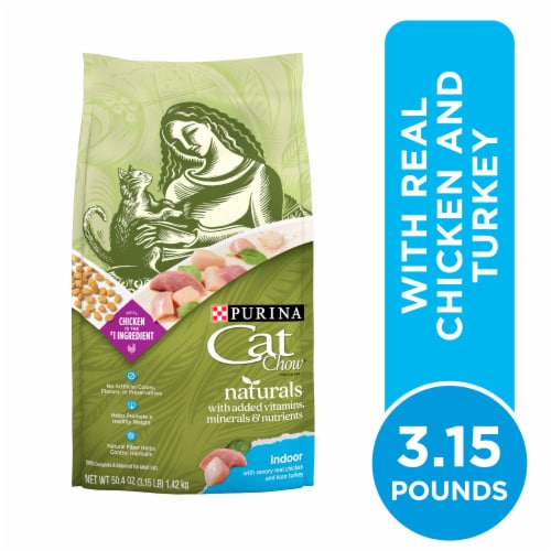 Purina Cat Chow Naturals Indoor Dry Cat Food Real Chicken & Turkey Perspective: front