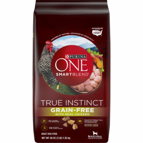 Purina ONE Smartblend Grain Free Chicken True Instinct Adult Dog Food 48 oz Harris Teeter