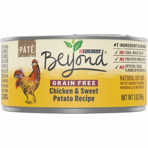 Purina® Beyond® Grain Free Chicken & Sweet Potato Recipe Pate Wet Cat Food Perspective: front