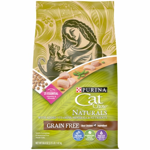 Cat Chow Naturals Grain Free Real Chicken Natural Dry Cat Food 3.15 lb Harris Teeter