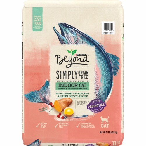 Beyond® Simply Grain Free Salmon Egg & Sweet Potato Recipe Dry Indoor Cat Food Perspective: front