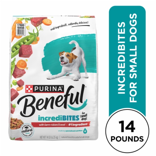 Beneful IncrediBites With Real Beef Small Dry Dog Food Perspective: front