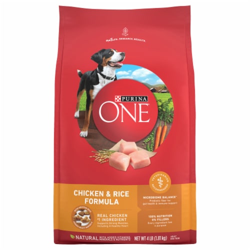 Purina One® Chicken & Rice Formula Adult Dog Food, 4 lb - Kroger