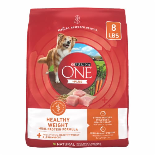 Purina ONE SmartBlend Healthy Weight Formula Turkey Natural Dry Adult Dog Food Perspective: front
