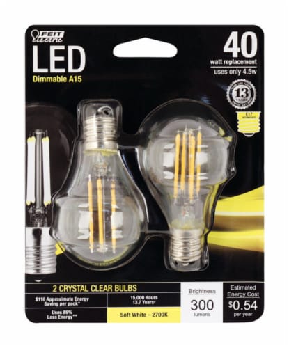 Feit Electric LED Dimmable A15 40 Watt Replacement Light Bulbs Perspective: front