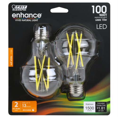 Feit Electric Enhance A21 E26 Medium Filament LED Bulb Soft