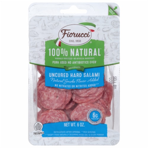 Fiorucci 100% Natural Hard Salami Perspective: front