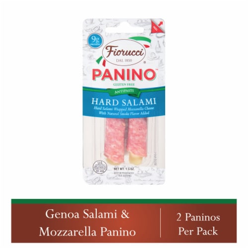 Fiorucci Hard Salami Wrapped Mozzarella Cheese Twin Pack Panino, 1.5 oz ...