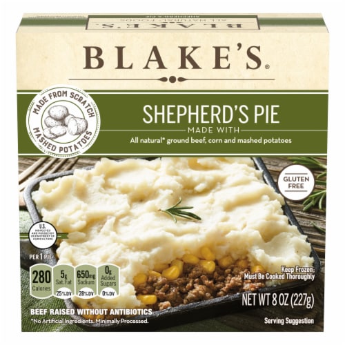Blake's All-Natural Gluten Free Shepherd's Pie Frozen Meal Perspective: front