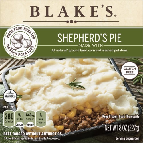 Blake's All-Natural Gluten Free Shepherd's Pie Frozen Meal Perspective: front