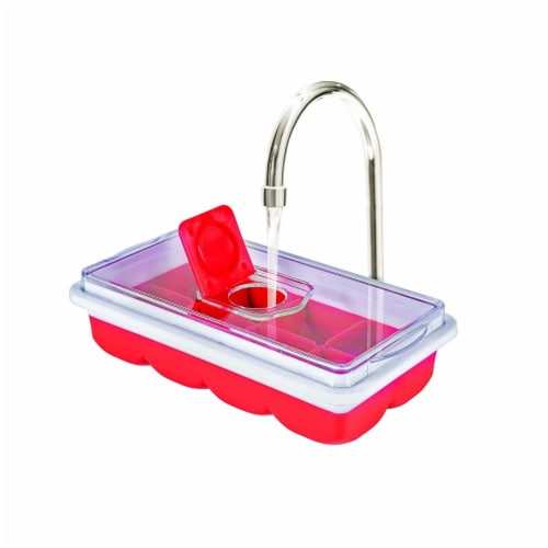 Jobar JB8237RED No Spill Ice Cube Tray, Red Perspective: front
