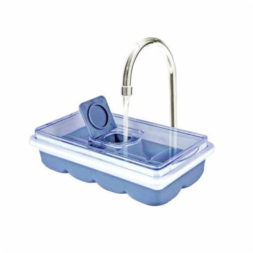 Jobar JB8237GRA Handy Gourmet Dual Color Large Ice Cube Tray, Gray & White Perspective: front