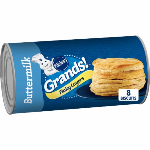 Pillsbury Grands Flaky Layers Refrigerated Biscuits Buttermilk Perspective: front