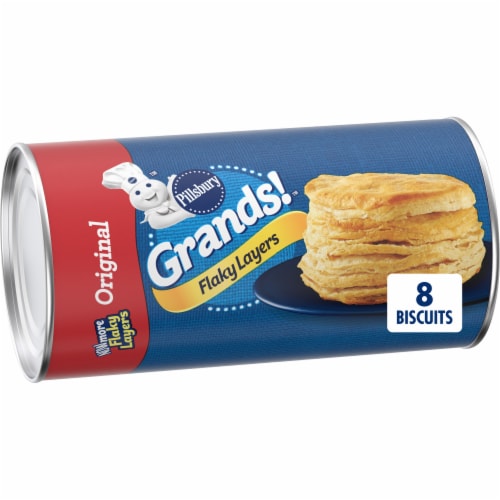Pillsbury Grands! Flaky Layers Original Biscuits Canned Dough Easter Baking Perspective: front