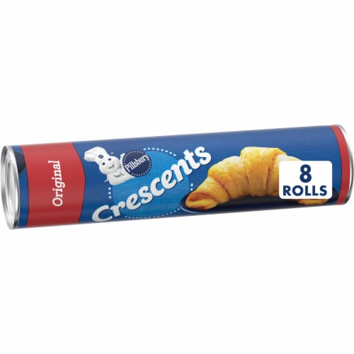 Pillsbury Original Crescent Rolls Refrigerated Canned Pastry Dough, 8 ct /  1 oz - King Soopers