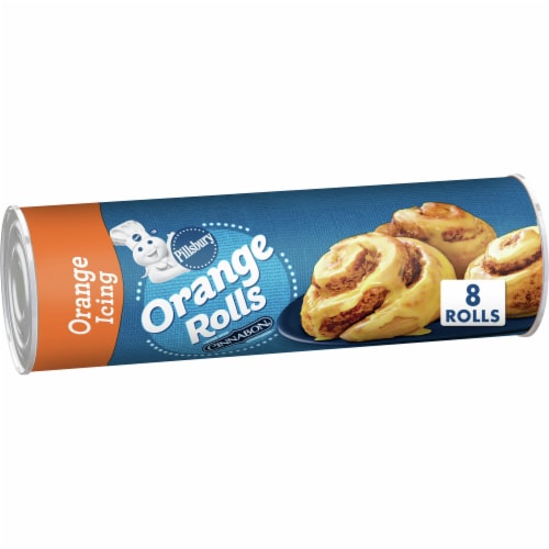 Pillsbury Orange Rolls with Cinnabon™ Cinnamon and Orange Icing Perspective: front