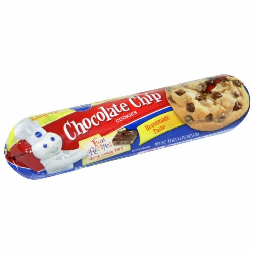 Pillsbury Chocolate Chip Cookie Dough Perspective: front