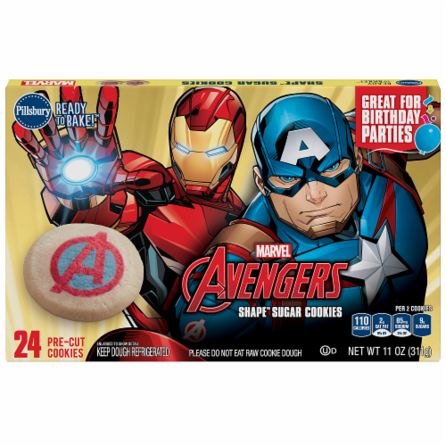 Pillsbury Avengers Shape' Sugar Ready to Bake Cookie Dough Perspective: front