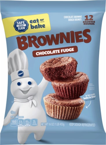Pillsbury Chocolate Fudge Place & Bake Brownies Perspective: front