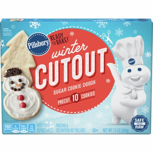 Fry S Food Stores Pillsbury Ready To Bake Winter Cut Out Sugar Cookie Dough 10 Ct 7 2 Oz