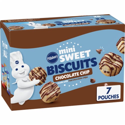 Pillsbury Chocolate Chip Soft Baked Mini Sweet Biscuits, 7 ct / 1.5 oz ...