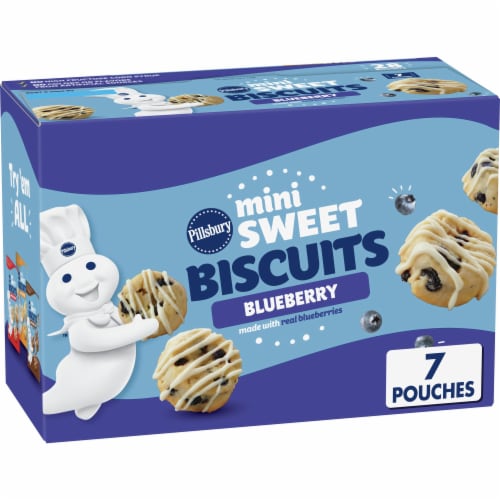 Pillsbury Blueberry Soft Baked Mini Sweet Biscuits, 7 ct / 1.5 oz ...