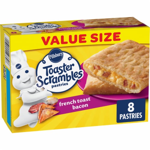 Pillsbury French Toast Bacon Toaster Scrambles™ Pastries Perspective: front