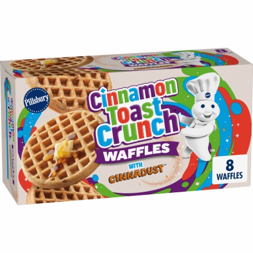 Pillsbury™ Cinnamon Toast Crunch™ Frozen Waffles Perspective: front