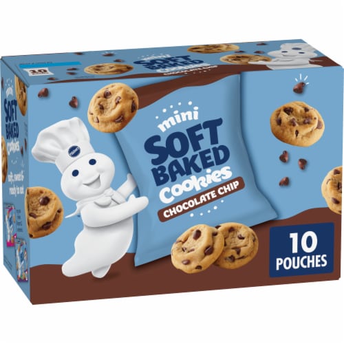 Pillsbury Chocolate Chip Mini Soft Baked Cookies Perspective: front