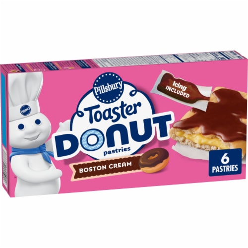 Pillsbury Boston Cream Flavored Toaster Donut Frozen Pastries Perspective: front