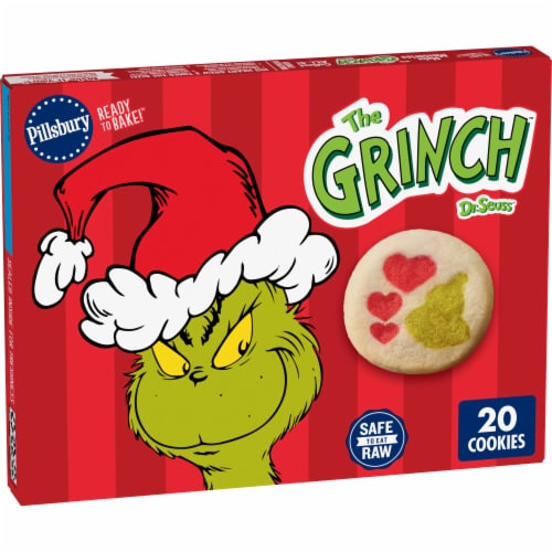 Pillsbury Ready to Bake The Grinch Dr. Seuss Shape Sugar Cookie Dough ...