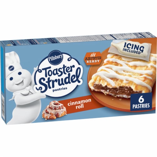 Pillsbury Cinnamon Roll Toaster Strudel Frozen Pastries Perspective: front