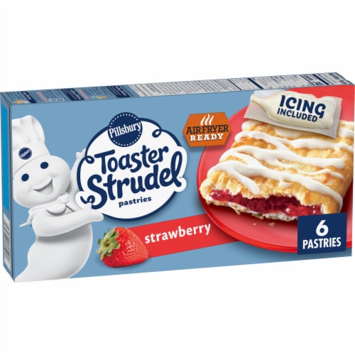 Pillsbury Strawberry Toaster Strudel Frozen Pastries Perspective: front