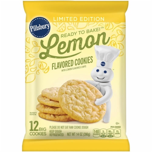Pillsbury Ready to Bake Lemon Flavored Cookie Dough Perspective: front