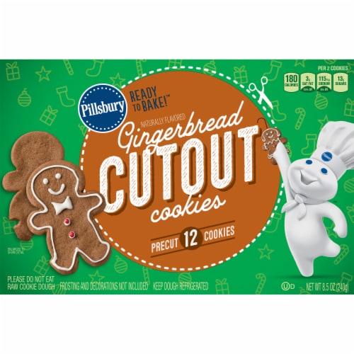 Pillsbury Ready to Bake Gingerbread Cut Out Cookie Dough Perspective: front