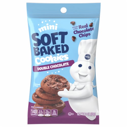 Pillsbury Double Chocolate Mini Soft Baked Cookies Perspective: front
