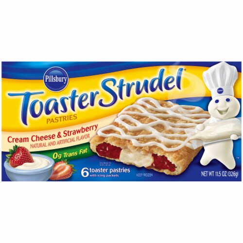 Pillsbury Cream Cheese & Strawberry Toaster Strudel Perspective: front