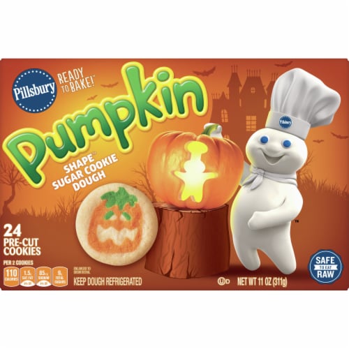 Pillsbury Ready To Bake Pumpkin Sugar Cookie Dough 24 Ct 11 Oz Food 4 Less