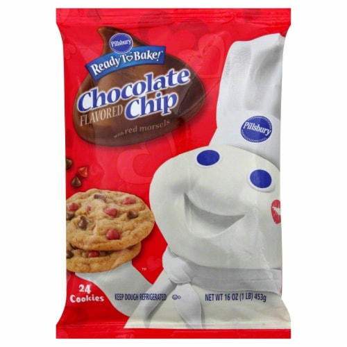 Pillsbury Chocolate Chip Cookie Dough Perspective: front