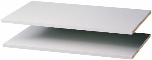 Easy Track Shelves - 2 pk - White Perspective: front