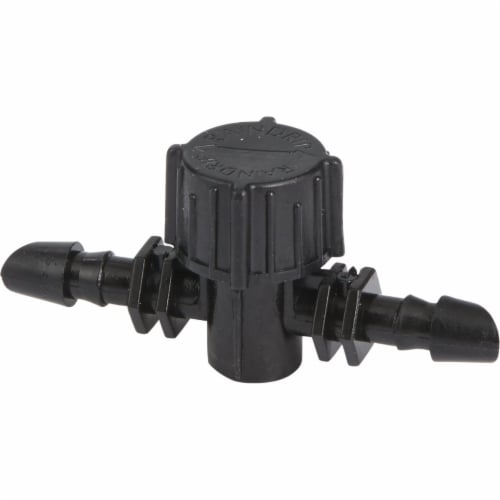 Raindrip 1/4 In. Double-Barbed In-Line Valve (10-Pack) 612010B Perspective: front