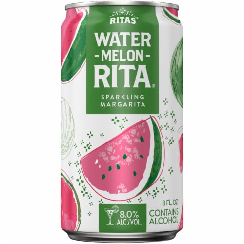 Ritas™ Water-Melon-Rita Sparkling Margarita Malt Beverage Perspective: front