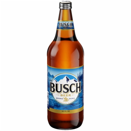 Busch Beer Single Bottle Perspective: front
