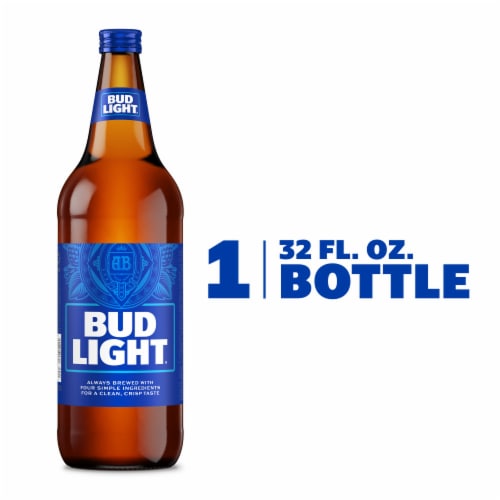 Bud Light American Light Lager Beer Perspective: front