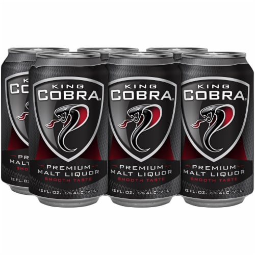 King Cobra Premium Malt Liquor Beer Perspective: front