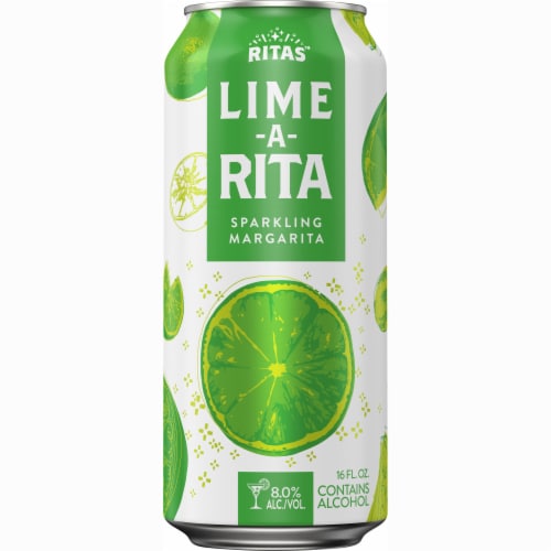 Ritas Single Lime A Rita Sparkling Margarita Flavored Hard Beverage Perspective: front