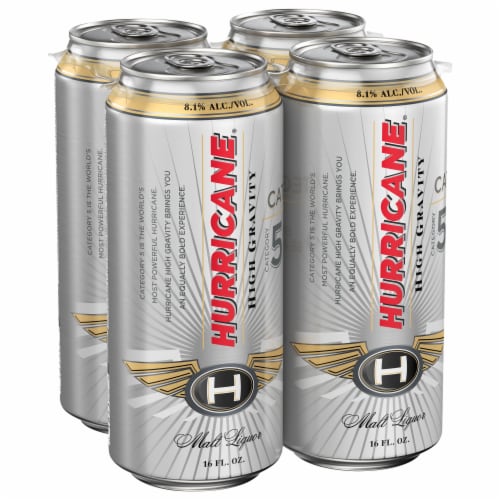 Hurricane High Gravity Malt Liquor Perspective: front