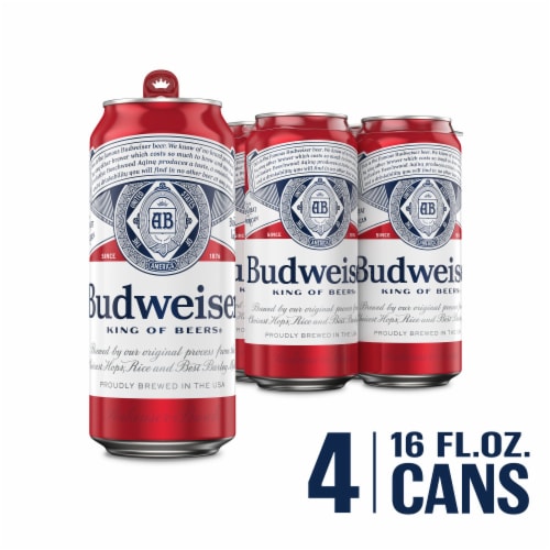 Budweiser American Lager Beer Perspective: front