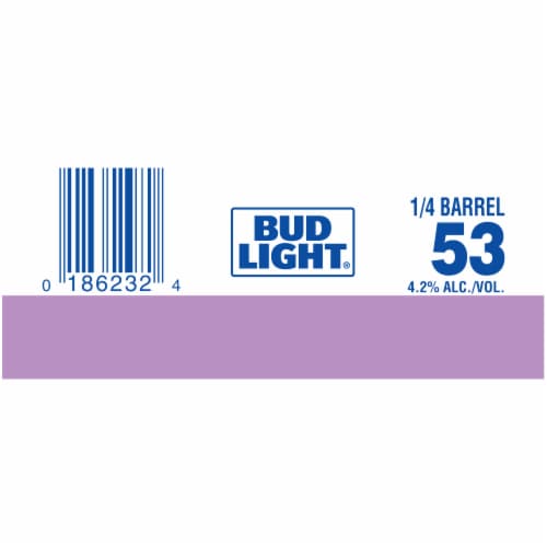 Bud Light 1/4-Barrel Beer Keg Perspective: front