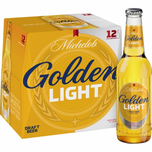 Michelob Golden Light Draft Beer Perspective: front